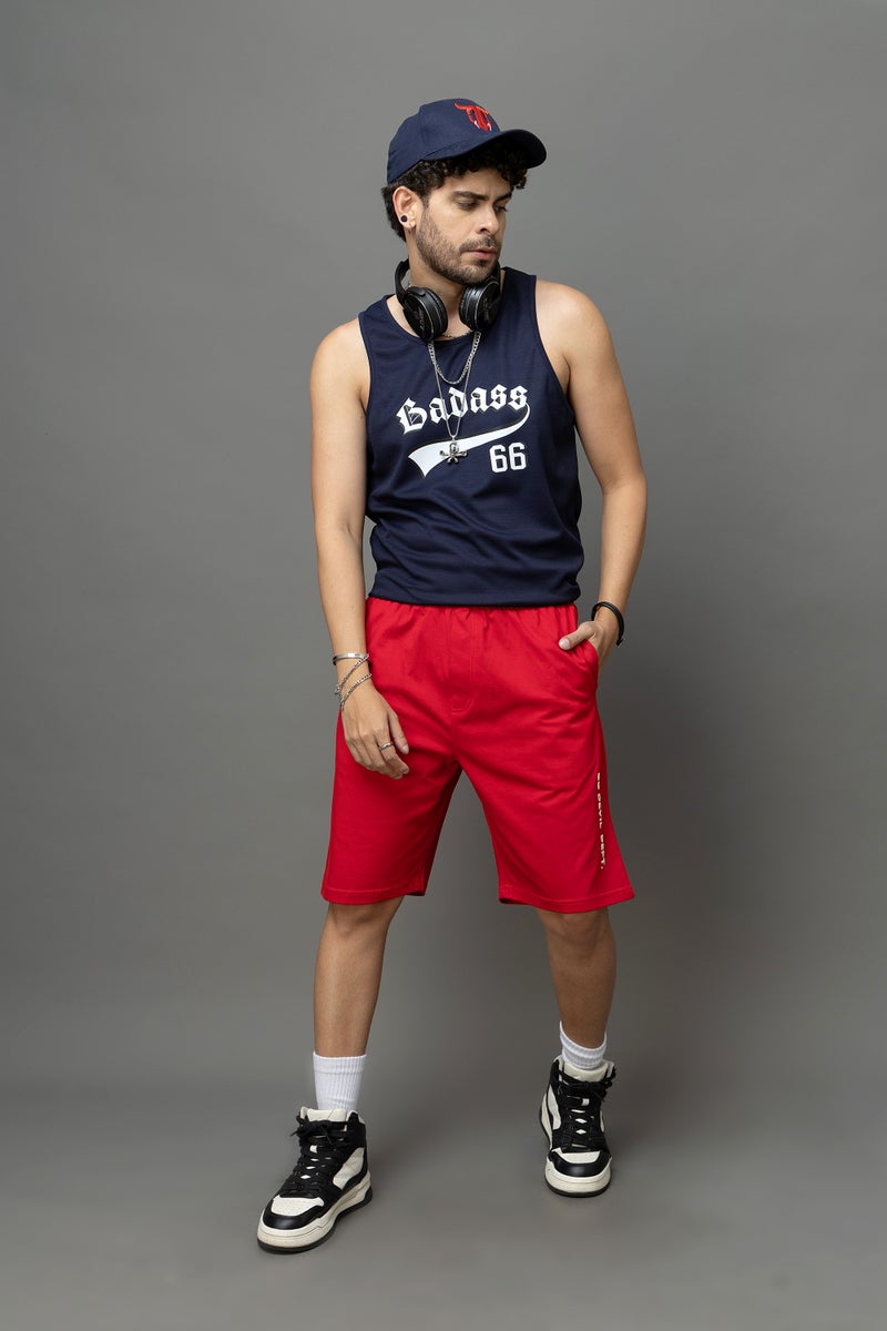 Go Devil Red Casual Shorts For Men - Image 4